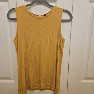 Adrienne Vittadini Mustard Yellow Sleeveless Tank Top